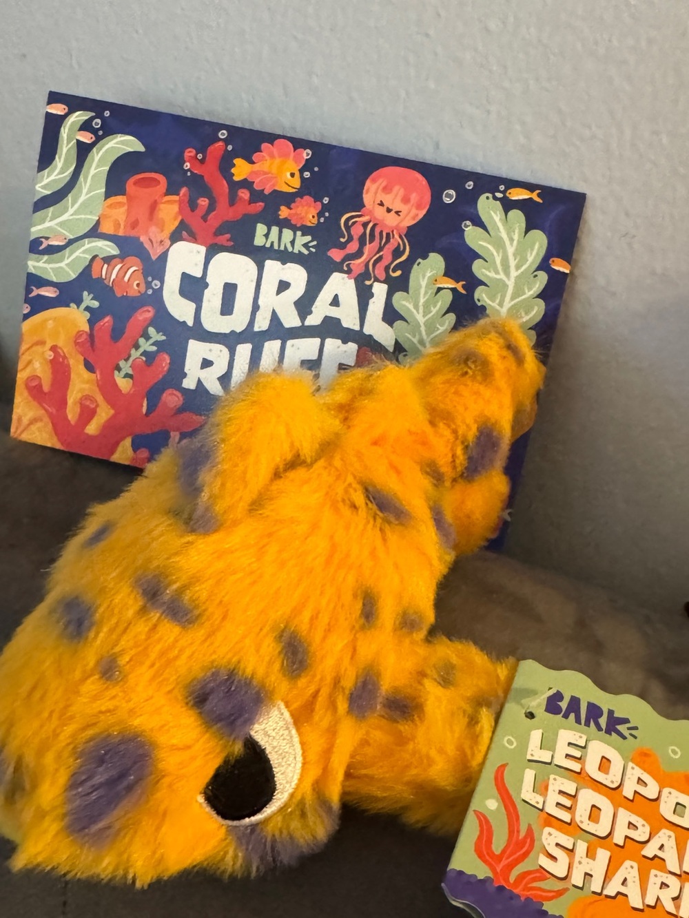 Bark Leopold Leopard Shark Plush Dog Toy